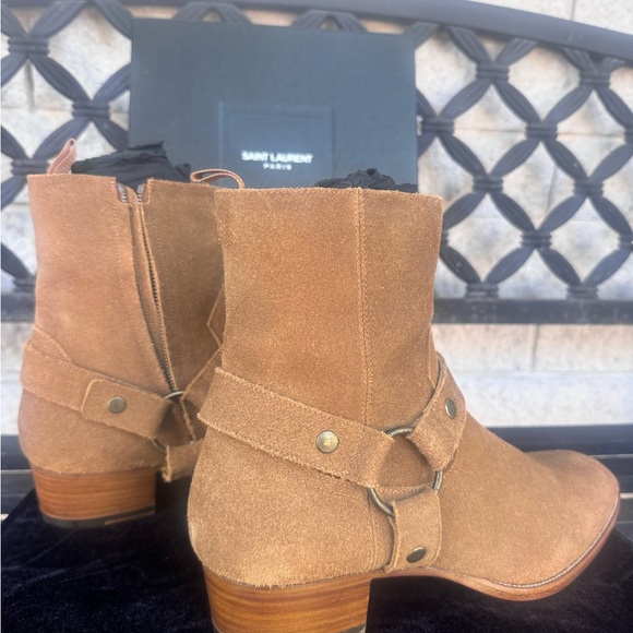 Men’s Saint Laurent Wyatt Suede Leather Boot Size:EU 44/US10 - Picture 3 of 6